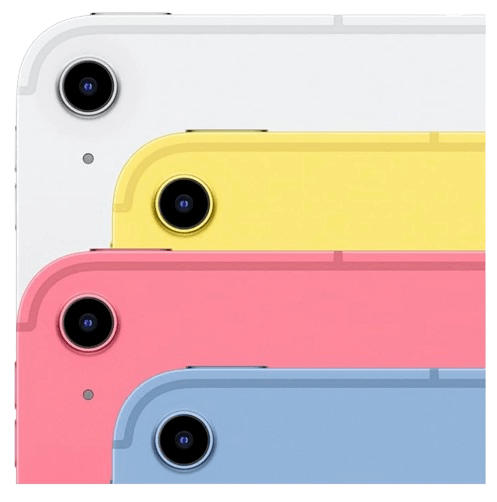 Gros plan des appareils photo de l'iPad 11 en quatre coloris